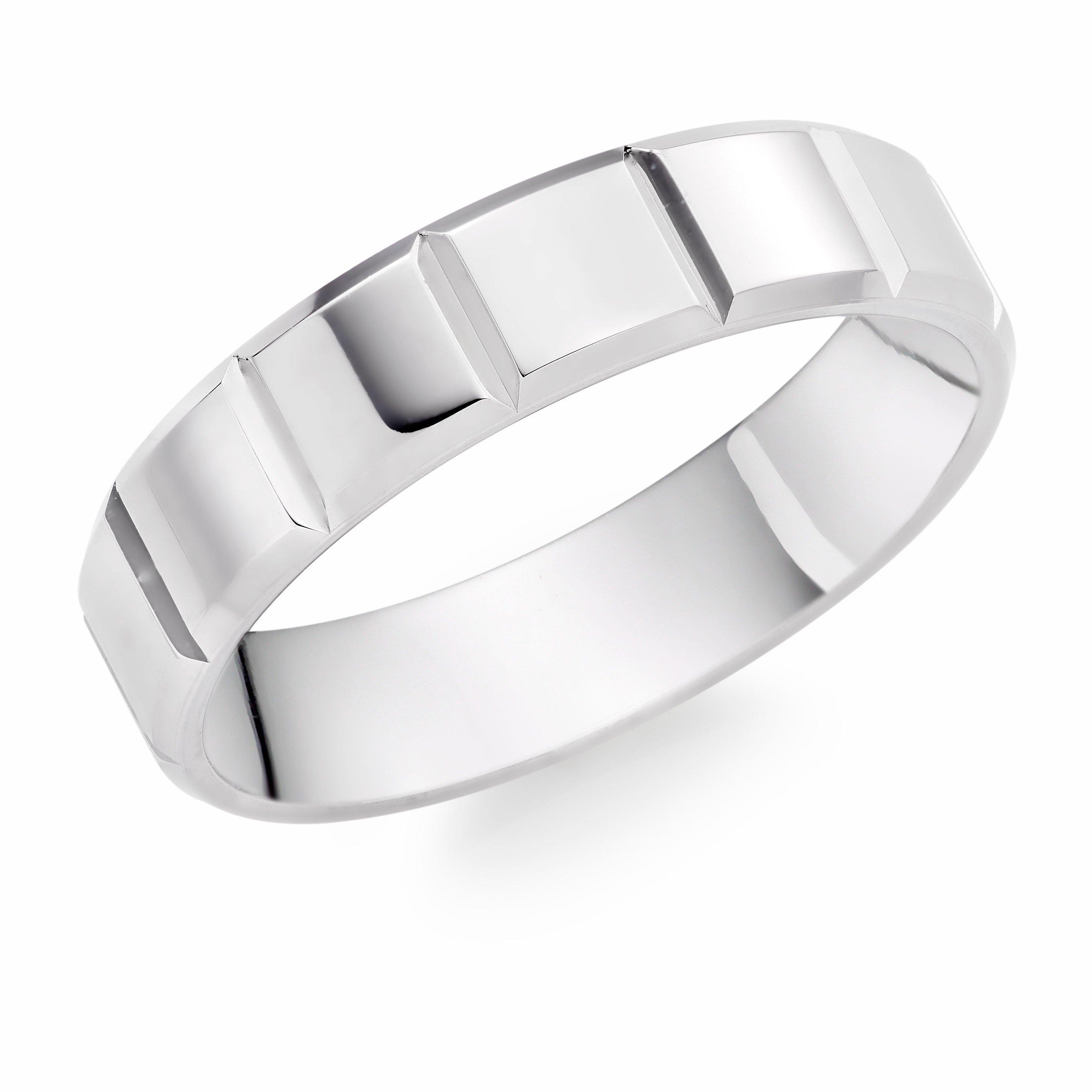 Platinum Fancy Men's Wedding Ring